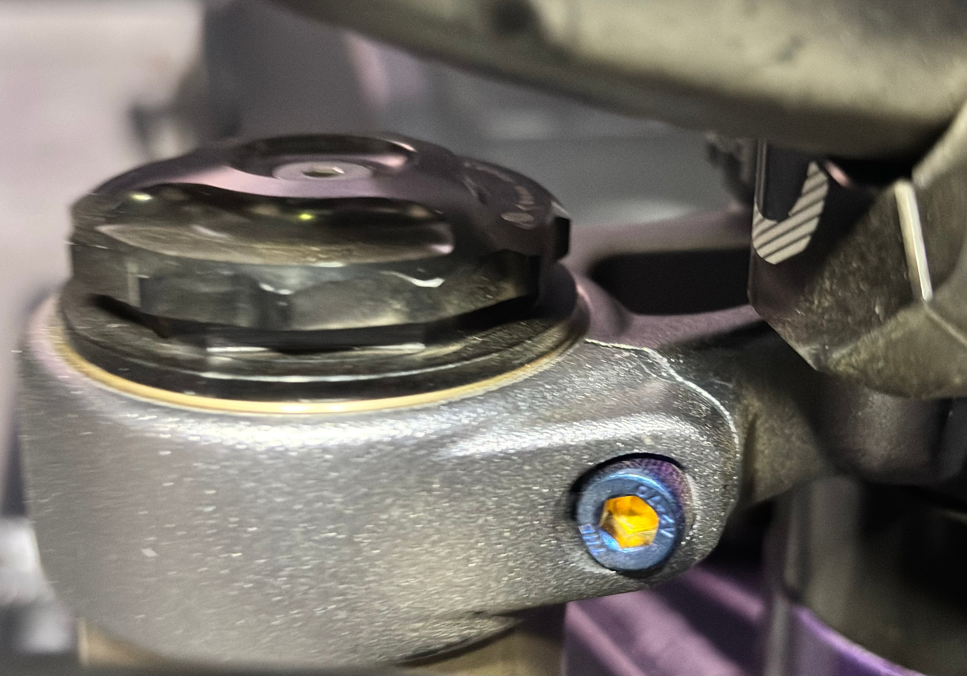 Titanium Upper Triple Clamp Bolts