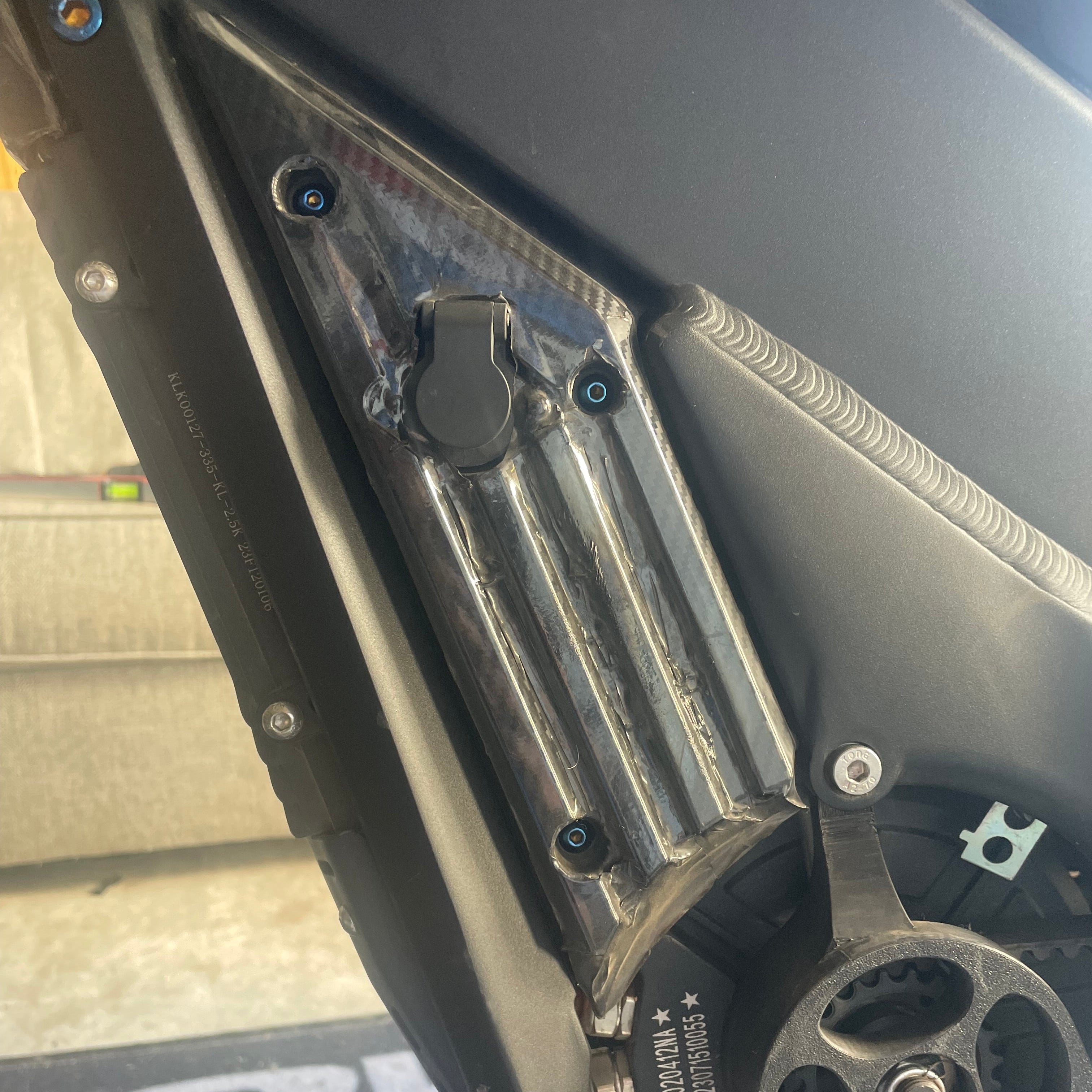 Talaria X3 side plastic titanium bolts