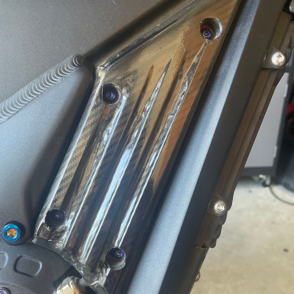 Talaria X3 side plastic titanium bolts