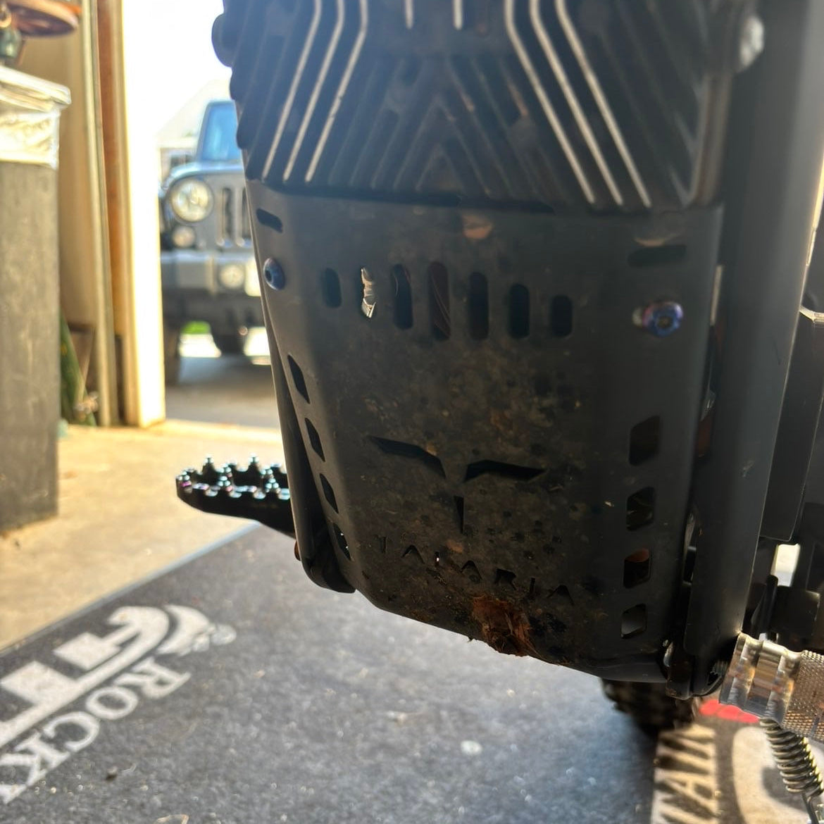 Talaria XXX bash guard titanium bolts