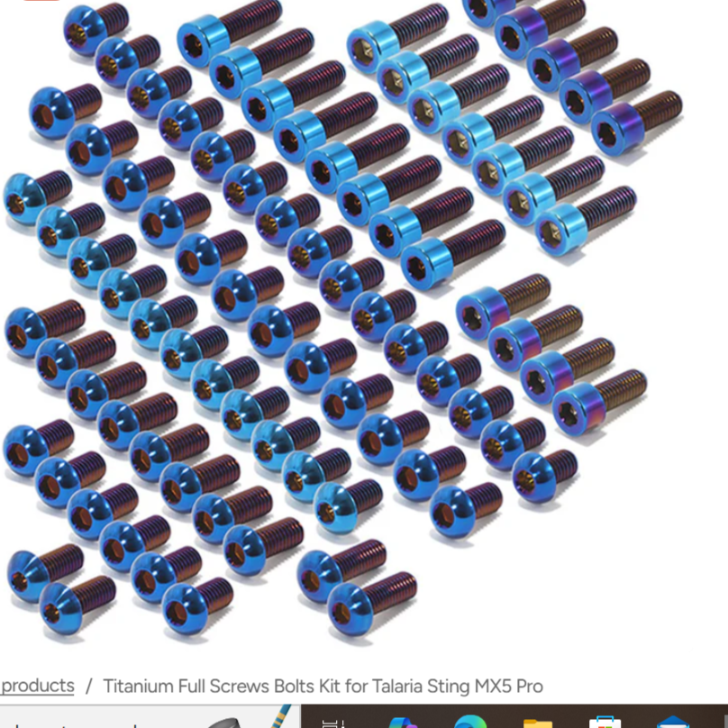 Talaria Sting MX5 Pro Titanium bolt Kit